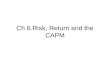 Ch 6.Risk, Return and the CAPM