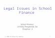 Legal Issues in School Finance