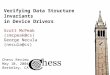 Verifying Data Structure Invariants in Device Drivers