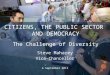 Citizens, the Public Sector  and democracy The Challenge of Diversity