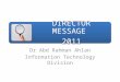 Dr Abd Rahman Ahlan Information  Technology Division