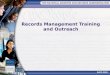 Records Management Training and Outreach
