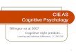 CIE AS Cognitive Psychology