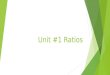 Unit #1 Ratios