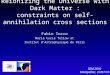 Reionizing the Universe with  Dark Matter :  constraints on self-annihilation cross sections