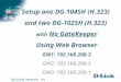 Setup one DG-104SH (H.323)  and two DG-102SH (H.323)  with No GateKeeper Using Web Browser