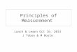 Principles of Measurement