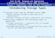 Storage types used by Windows Server 2003  Basic storage (divides a hard disk into partitions)