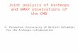 Joint analysis of Archeops and WMAP observations of the CMB