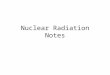 Nuclear Radiation Notes