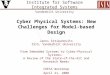 Cyber Physical Systems: New Challenges for Model-based Design