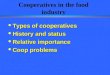 Cooperatives in the food industry