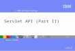 Servlet API (Part II)
