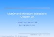 Money and Monetary Institutions Chapter 20
