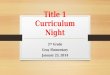 Title 1 Curriculum Night