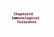 Chapter16   Immunological  Tolerance