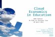 Cloud Economics  in Education