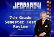 7th Grade Semester Test Review test 1