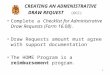 CREATING AN ADMINISTRATIVE DRAW REQUEST (OCC)