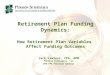 Retirement Plan Funding Dynamics: How Retirement Plan Variables  Affect Funding Outcomes