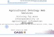 Agricultural Ontology Web Services