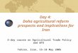 Day 4:  Doha agricultural reform prospects and implications for Iran