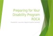 Preparing for Your Disability Program ROCA