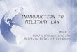 INTRODUCTION TO MILITARY LAW