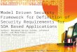 Model Driven Security Framework for Definition of Security Requirements for SOA Based Applications