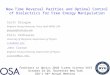 New Time Reversal Parities and Optimal Control of Dielectrics for Free Energy Manipulation
