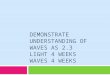 DEMONSTRATE UNDERSTANDING OF WAVES AS 2.3 Light 4 weeks waves 4 weeks