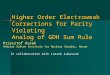 Higher Order Electroweak Corrections for Parity Violating Analog of GDH Sum Rule