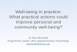Well-being in practice: What practical actions could improve personal and community well-being?