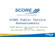 SCORE  Public Service  Announcements