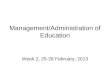 Management/Administration of Education