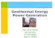 Geothermal Energy Power Generation