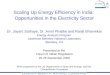 Scaling Up Energy Efficiency in India:  Opportunities in the Electricity Sector
