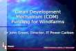 Clean Development Mechanism (CDM)  Funding for Windfarms