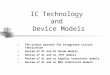 IC Technology  and  Device Models