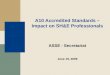 A10 Accredited Standards – Impact on SH&E Professionals