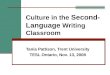Culture in the  Second-Language  Writing Classroom