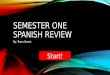 Semester one Spanish review