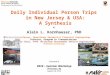 Daily  Individual Person  Trips  in  New  Jersey & USA: A Synthesis