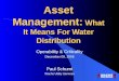 Asset Management:  What It Means For Water Distribution