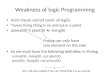 Weakness of logic Programming