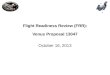Flight Readiness Review (FRR): Venus Proposal 13047