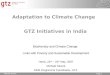 Adaptation to Climate Change  GTZ Initiatives in India