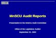 MnSCU Audit Reports