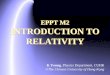EPPT M2 INTRODUCTION TO RELATIVITY