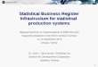 Statistical Business Register Infrastructure for statistical  production systems
